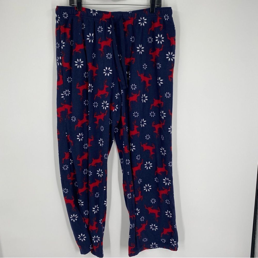Croft & Barrow Men’s Blue Christmas Print Fleece Pajama Pants L